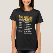 Boat Mechanic Hourly Rate - Funny Boat Technician  T-shirt (Voorkant)