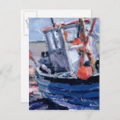 Boat met Red Buoy Briefkaart (Voorkant / Achterkant)