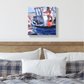 Boat met Red Buoy Canvas Afdruk (Insitu (Slaapkamer))