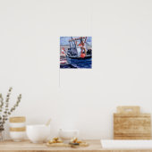 Boat met Red Buoy Poster (Keuken)