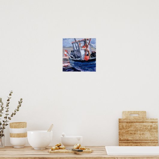 Boat met Red Buoy Poster (Keuken)