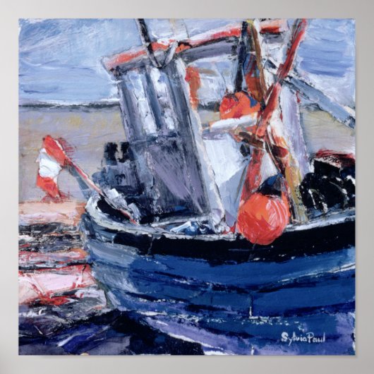 Boat met Red Buoy Poster (Voorkant)