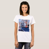 Boat met Red Buoy T-shirt (Voorkant volledig)