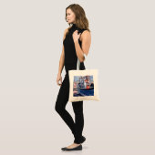 Boat met Red Buoy Tote Bag (Voorkant (model))