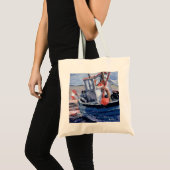 Boat met Red Buoy Tote Bag (Voorkant (product))