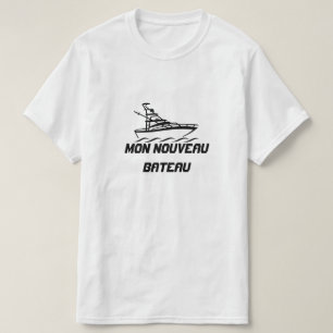 Boat met tekst Mon nouveau bateau T-shirt