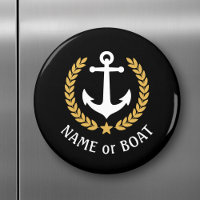 Boat naam Nautical Anchor Gold Style Star
