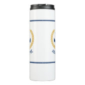 Boat naam Nautical Anchor Gold Style Star Thermosbeker (Achterkant)