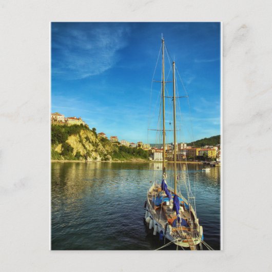 Boat Nadert Shore | Agropoli Briefkaart (Voorkant)