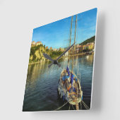 Boat Nadert Shore | Agropoli Vierkante Klok (Hoek)