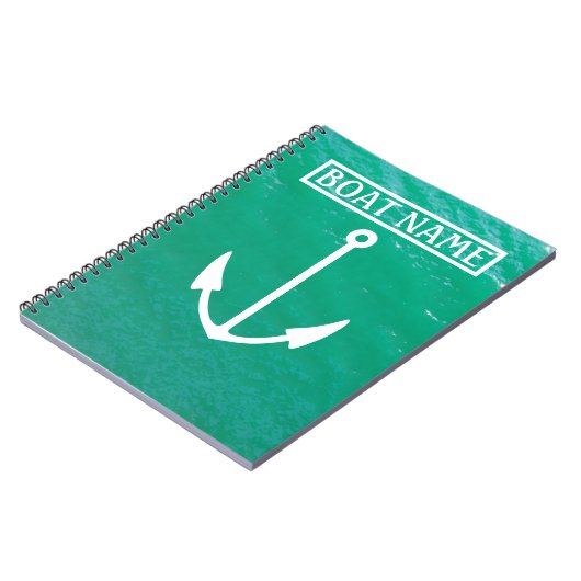 Boat Name Anchor Captains Log Notitieboek (Linkerzijde)