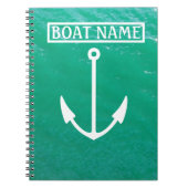 Boat Name Anchor Captains Log Notitieboek (Voorkant)