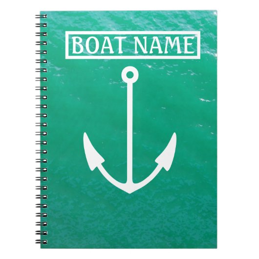Boat Name Anchor Captains Log Notitieboek (Voorkant)