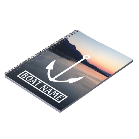 Boat Name Anchor Captains Log Notitieboek (Linkerzijde)