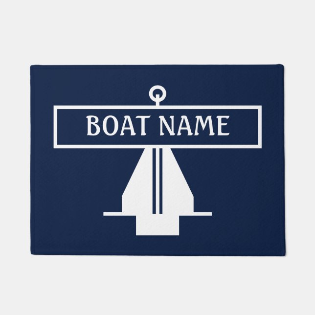 Boat Name Anchor Dock Mat (Voorkant)