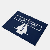 Boat Name Anchor Dock Mat (Schuin)