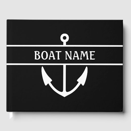 Boat Name Anchor Gastenboek (Voorkant)