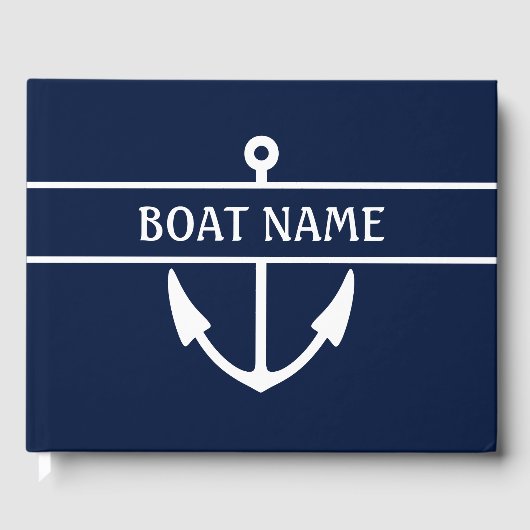 Boat Name Anchor Gastenboek (Voorkant)