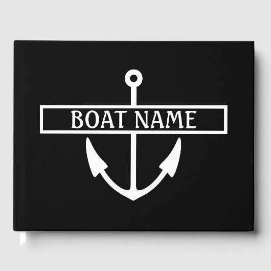 Boat Name Anchor Gastenboek (Voorkant)