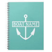 Boat Name Anchor Kapitein Logboek Notitieboek (Voorkant)