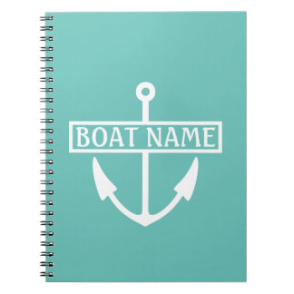 Boat Name Anchor Kapitein Logboek Notitieboek