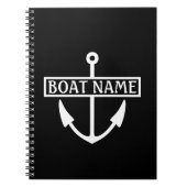 Boat Name Anchor Kapitein Logboek Notitieboek (Voorkant)