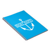 Boat Name Anchor Kapitein Logboek Notitieboek (Rechterzijde)
