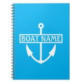 Boat Name Anchor Kapitein Logboek Notitieboek (Voorkant)