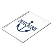 Boat Name Anchor Kapitein Logboek Notitieboek (Linkerzijde)