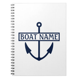Boat Name Anchor Kapitein Logboek Notitieboek
