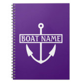Boat Name Anchor Kapitein Logboek Notitieboek (Voorkant)