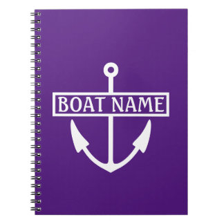 Boat Name Anchor Kapitein Logboek Notitieboek