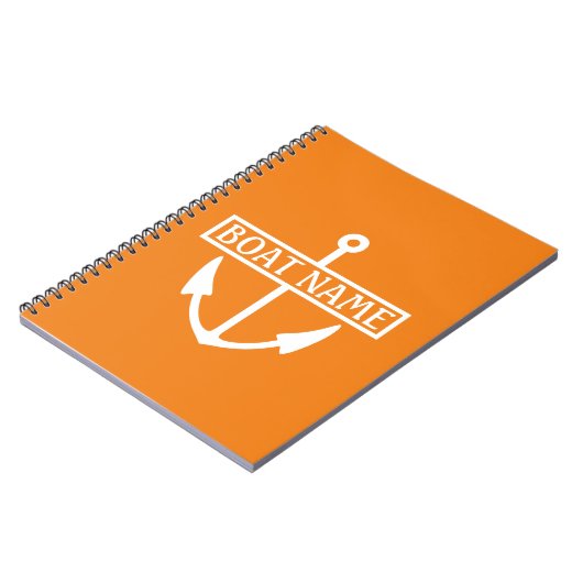 Boat Name Anchor Kapitein Logboek Notitieboek (Linkerzijde)