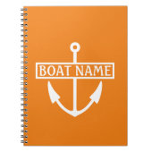 Boat Name Anchor Kapitein Logboek Notitieboek (Voorkant)
