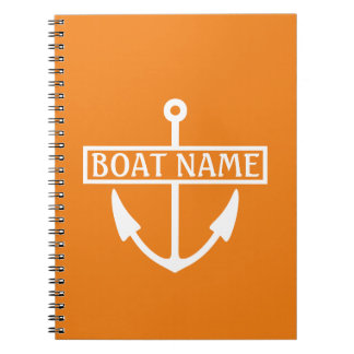 Boat Name Anchor Kapitein Logboek Notitieboek