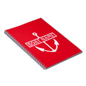 Boat Name Anchor Kapitein Logboek Notitieboek (Rechterzijde)