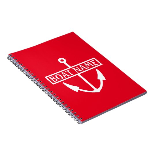 Boat Name Anchor Kapitein Logboek Notitieboek (Rechterzijde)