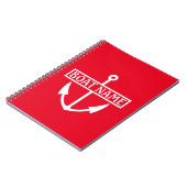 Boat Name Anchor Kapitein Logboek Notitieboek (Linkerzijde)