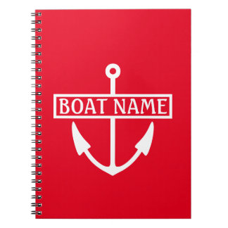 Boat Name Anchor Kapitein Logboek Notitieboek