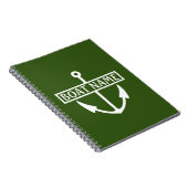 Boat Name Anchor Kapitein Logboek Notitieboek (Rechterzijde)