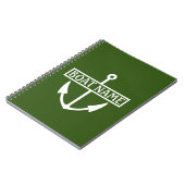 Boat Name Anchor Kapitein Logboek Notitieboek (Linkerzijde)