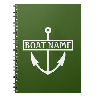 Boat Name Anchor Kapitein Logboek Notitieboek