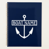 Boat Name Anchor Kapitein Logboek Planner (Voorkant)