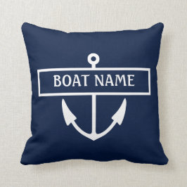Boat Name Anchor Kussen