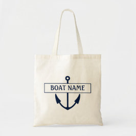 Boat Name Anchor Tote Bag