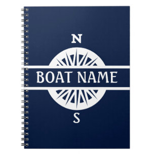Boat Name Compass Captain's Log Notitieboek