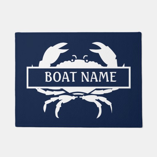 Boat Name Crab Dock Mat (Voorkant)