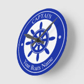 Boat name nautical ships wheel ronde klok (Hoek)