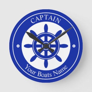 Boat name nautical ships wheel ronde klok