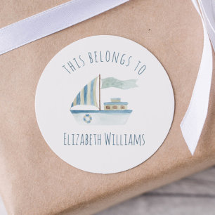 Boat Name School Ronde Sticker